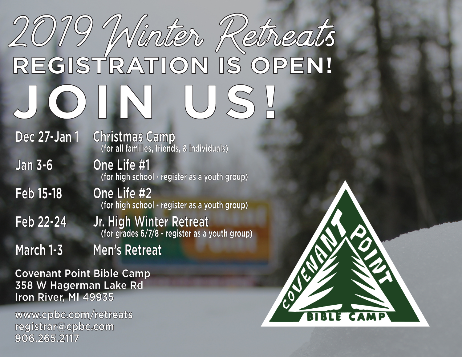 » 2019-Winter-Retreats-Poster Covenant Point Bible Camp – Christian