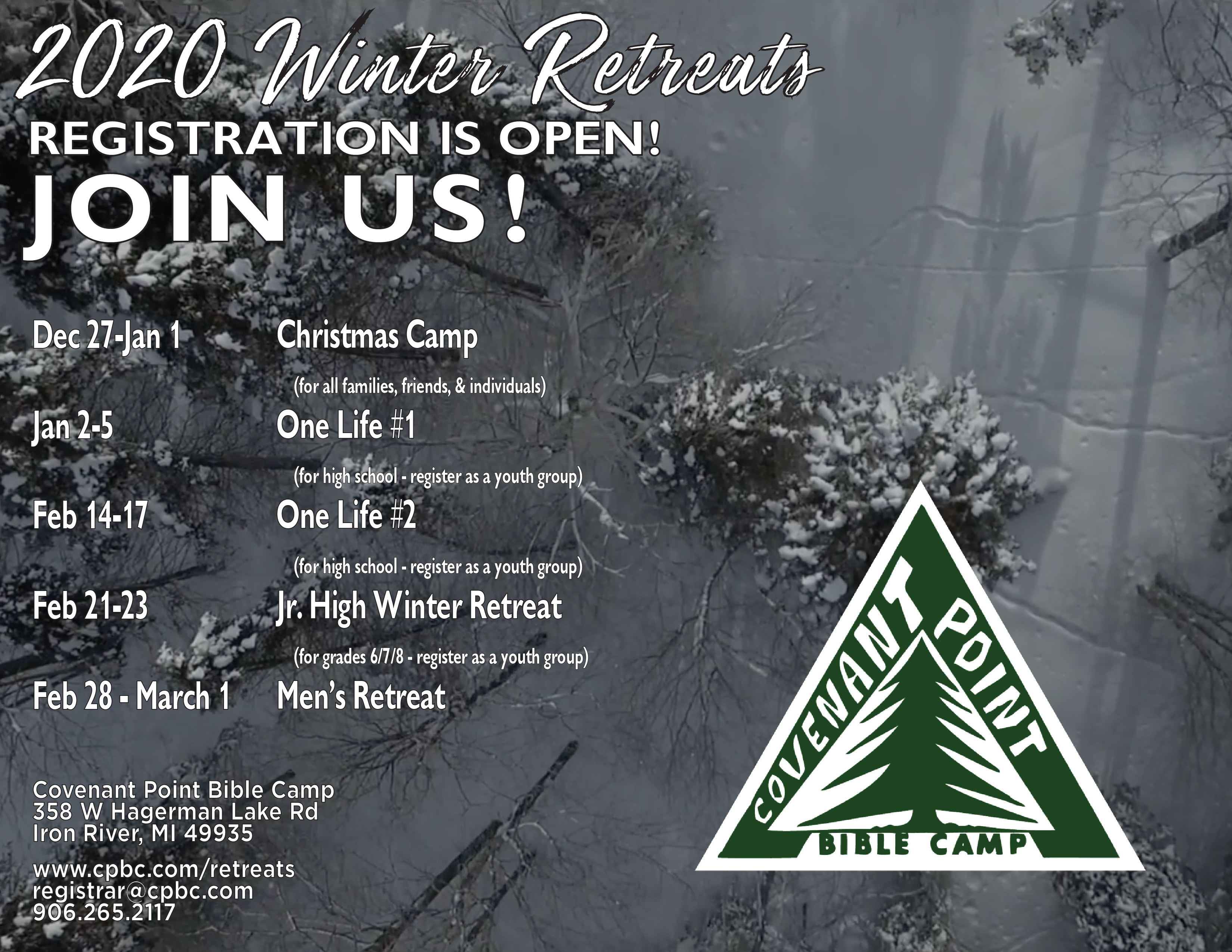 » 2020 Winter Retreats Poster Covenant Point Bible Camp – Christian