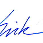 Erik signature – first name only
